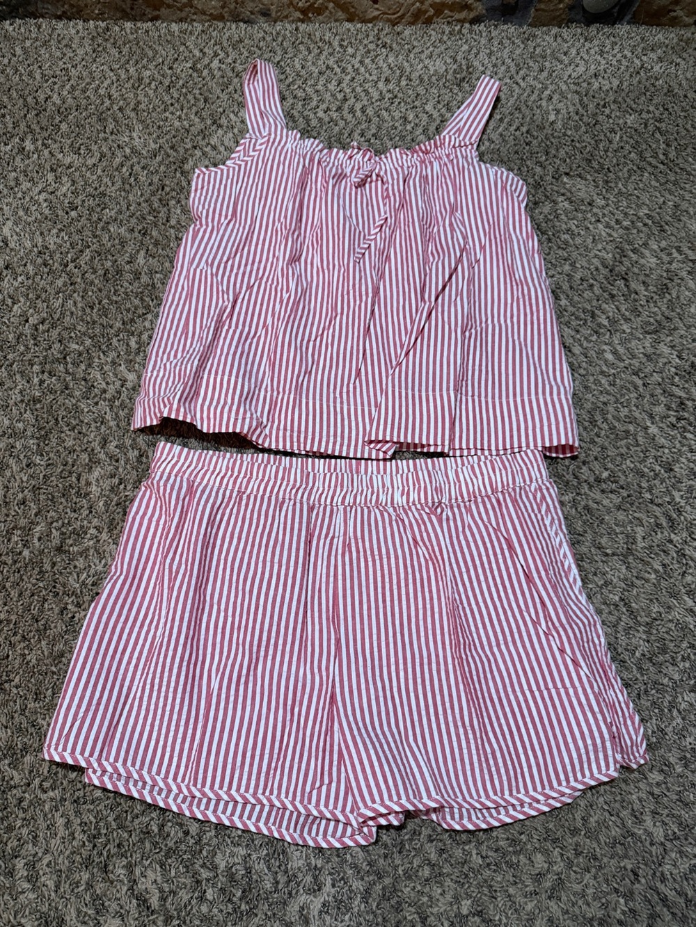 LAKE Alice Shorts Set in Pink Seersucker - Picture 4 of 8
